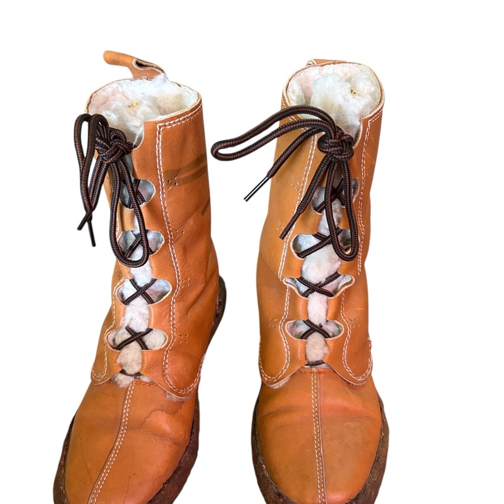 Blonde Canada Tan Leather Women's Boots 8 - Picture 3 of 12